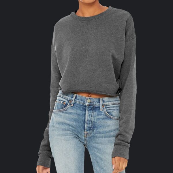 Ladies' Cropped Fleece Crew Thumbnail