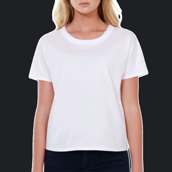 Ladies' Raw-Neck Boxy T-Shirt Thumbnail