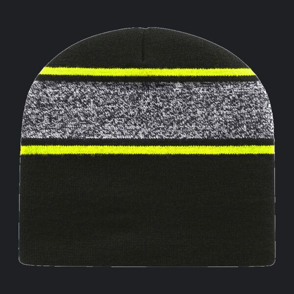 USA-Made Variegated Striped Beanie Thumbnail