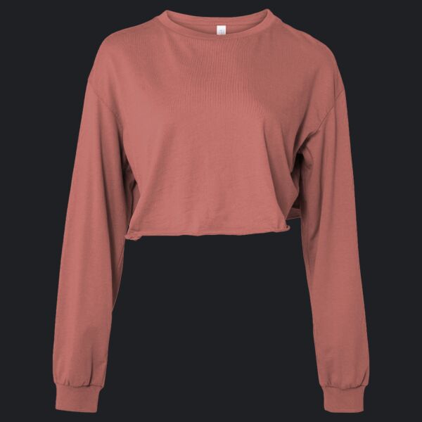 Ladies' Cropped Long-Sleeve T-Shirt Thumbnail