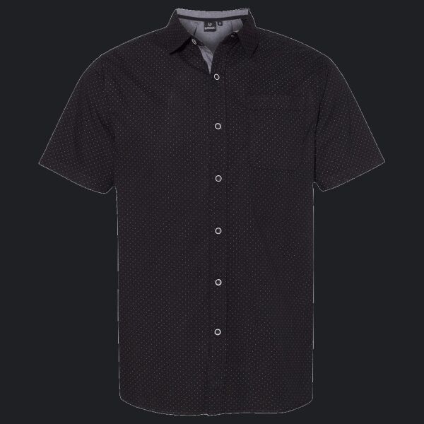 Men's Peached Poplin Short Sleeve Woven Shirt Thumbnail