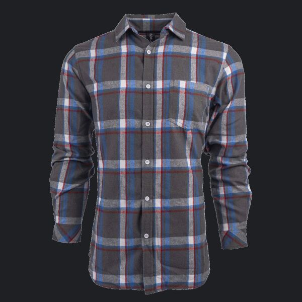 Woven Plaid Flannel With Biased Pocket Thumbnail