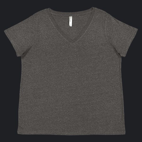Women's Curvy Collection Fine Jersey V-Neck Tee Thumbnail