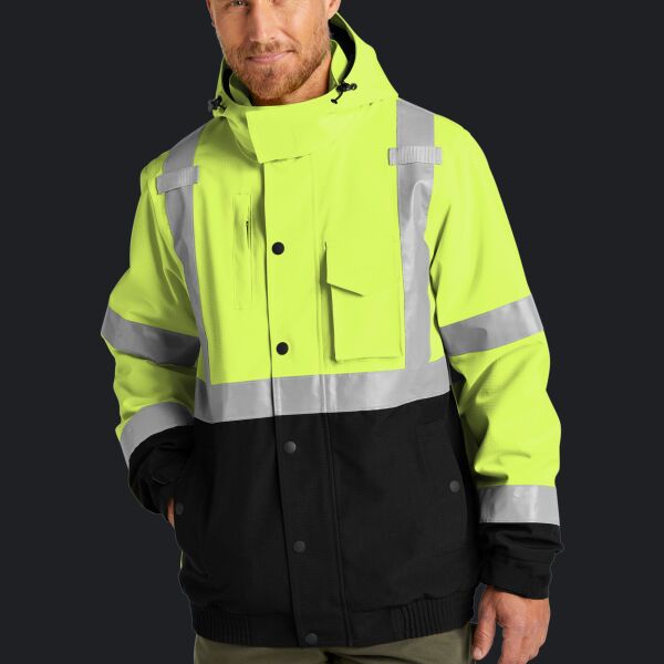 Ansi 107 Class 3 Waterproof Insulated Ripstop Bomber Jacket Thumbnail
