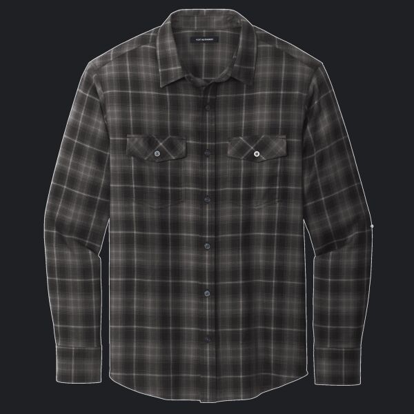 Long Sleeve Ombre Plaid Shirt Thumbnail