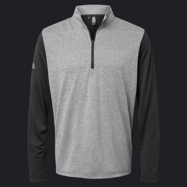 Men's Ultimate365 Heather Block Printed Quarter-Zip Pullover Thumbnail