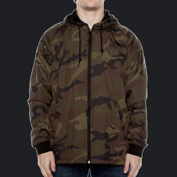 Unisex Nylon Full Zip Hooded Jacket Thumbnail