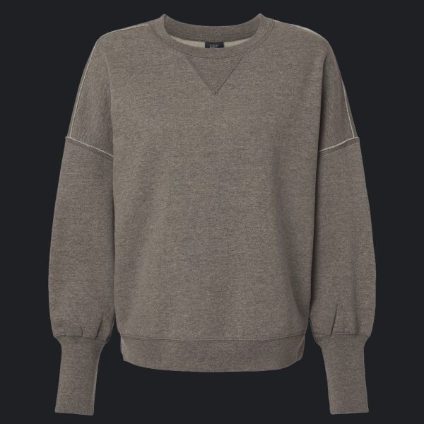 Women's Sueded Fleece Crewneck Sweatshirt Thumbnail