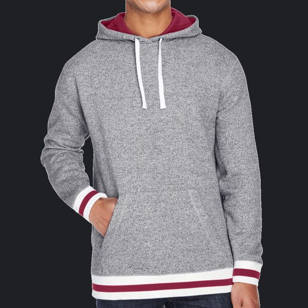 Adult Peppered Fleece Lapover Hooded Sweatshirt Thumbnail