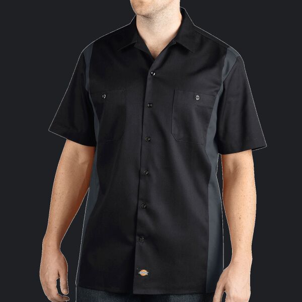 Men's Two-Tone Short-Sleeve Work Shirt Thumbnail