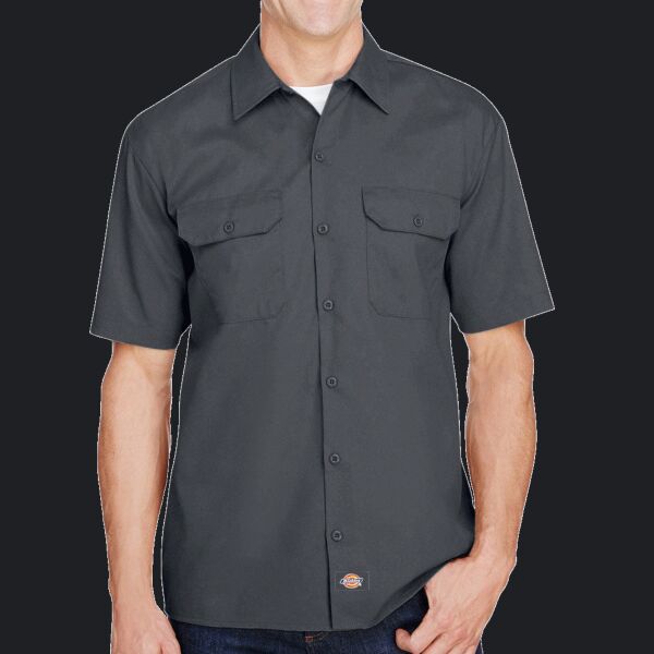 Men's FLEX Short-Sleeve Twill Work Shirt Thumbnail