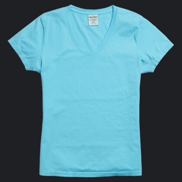 Women's Garment-Dyed V-Neck T-Shirt Thumbnail