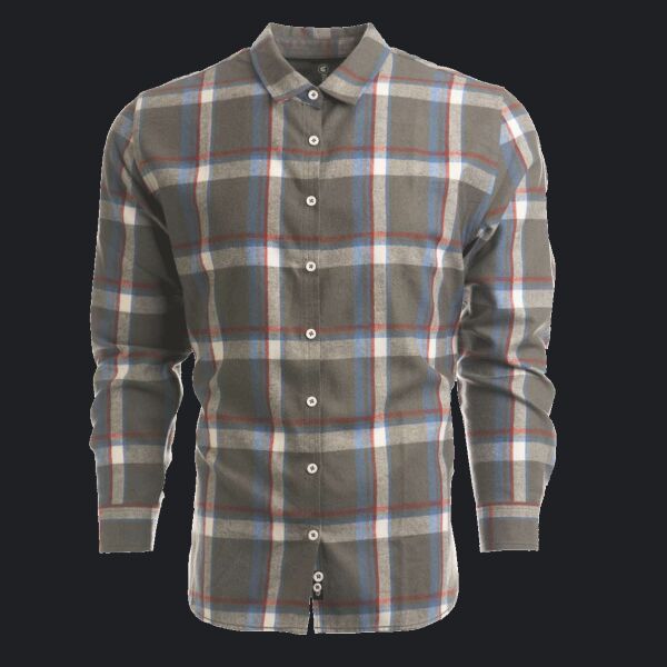 Ladies' Yarn-Dyed Long Sleeve Plaid Flannel Shirt Thumbnail