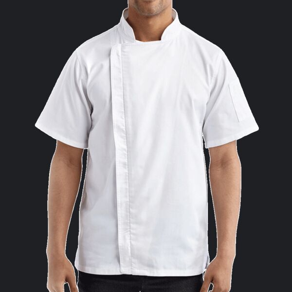 Unisex Zip-Close Short Sleeve Chef's Coat Thumbnail
