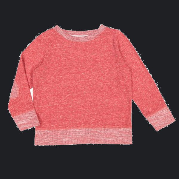 Toddler Harborside Melange French Terry Crewneck with Elbow Patches Thumbnail