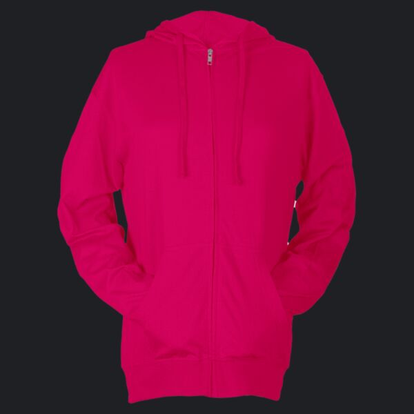 Unisex Beach Full-Zip Hooded Long Sleeve T-Shirt Thumbnail