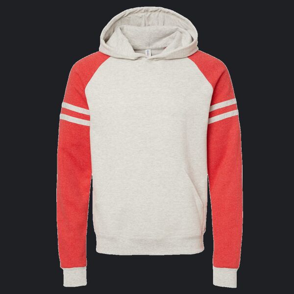 Unisex NuBlend Varsity Color-Block Hooded Sweatshirt Thumbnail