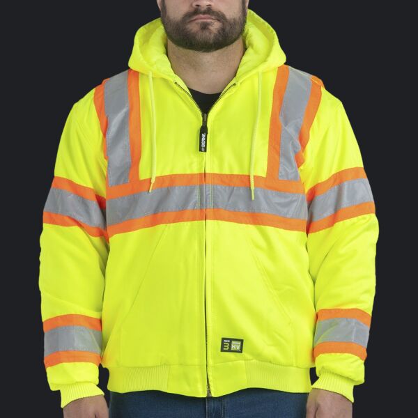 Men's Hi-Vis Class 3 Hooded Active Jacket Thumbnail