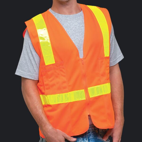Unisex USA Made  22Surv-Y Class 2 ANSI High Vis Surveyor Safety Vest Thumbnail