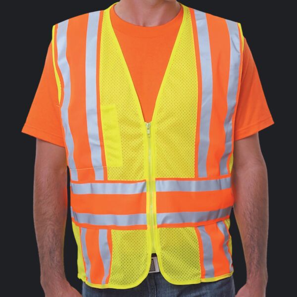 Unisex USA Made Class 2, Level 2 ANSI High Vis Mesh Safety Vest Thumbnail