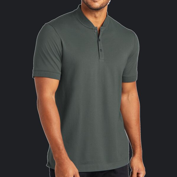 Stretch Pique Henley Thumbnail