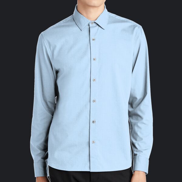 Long Sleeve Stretch Woven Shirt Thumbnail