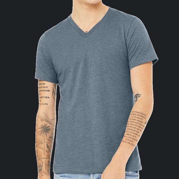 Unisex CVC Jersey V-Neck T-Shirt Thumbnail