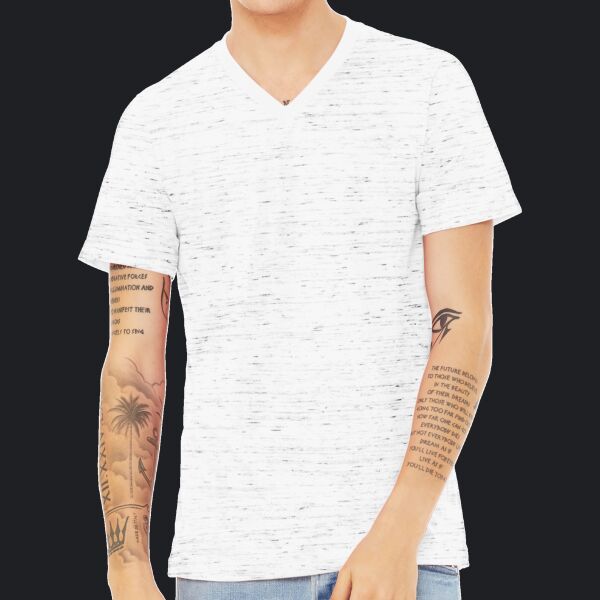 Unisex Textured Jersey V-Neck T-Shirt Thumbnail