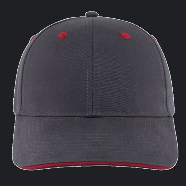 Brushed Twill Cap With Sandwich Bill Thumbnail