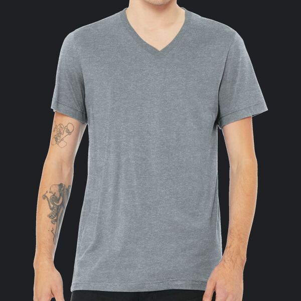 Unisex Heather CVC V Neck Tee Thumbnail
