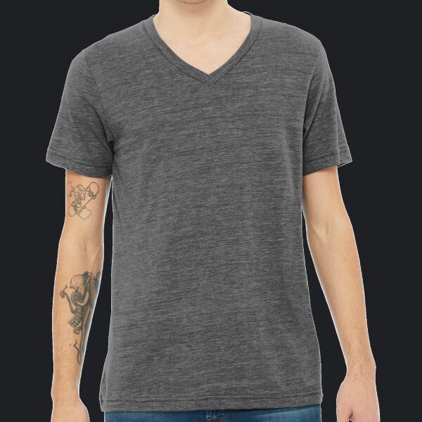 Unisex Textured Jersey V Neck Tee Thumbnail
