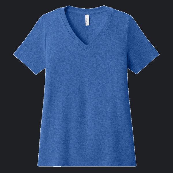 Women's Relaxed Heather CVC V Neck Tee Thumbnail