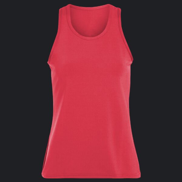 Ladies Poly/Spandex Solid Racerback Tank Thumbnail