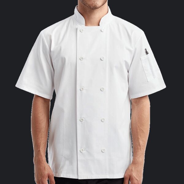 Unisex Short-Sleeve Recycled Chef's Coat Thumbnail