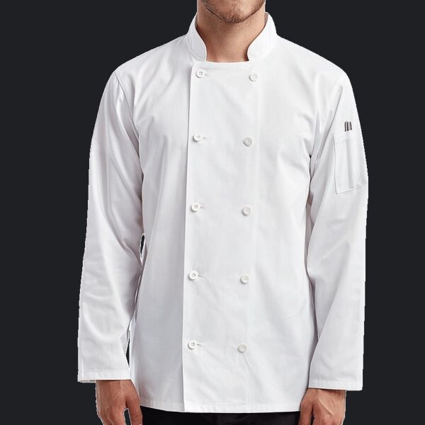 Unisex Long-Sleeve Recycled Chef's Coat Thumbnail