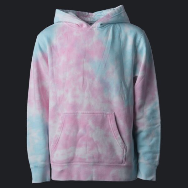 Youth Midweight Tie-Dyed Hooded Sweatshirt Thumbnail