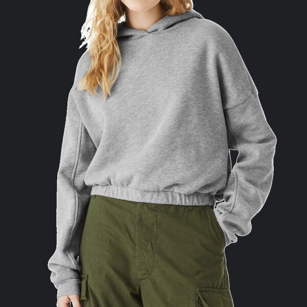 Ladies' Sponge Fleece Cinched Bottom Hooded Sweatshirt Thumbnail