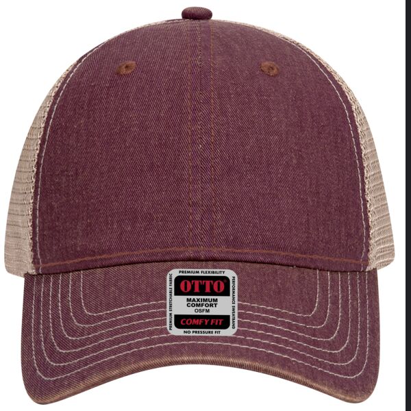 OTTO CAP 6 Panel Low Profile Mesh Back Trucker Dad Hat Thumbnail