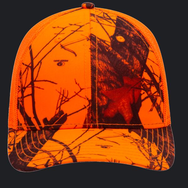 OTTO CAP® Mossy Oak Camouflage 6 Panel Low Profile Mesh Back Trucker Hat Thumbnail