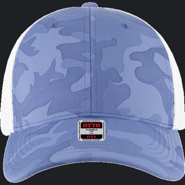 OTTO CAP "OTTO FLEX" Fitted 6 Panel Low Profile Mesh Back Trucker Hat Thumbnail