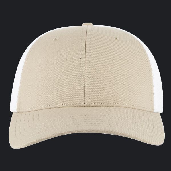 OTTO CAP "OTTO FLEX" Fitted 6 Panel Low Profile Mesh Back Trucker Hat Thumbnail