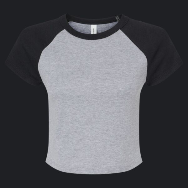 Women's Micro Rib Raglan Baby Tee Thumbnail