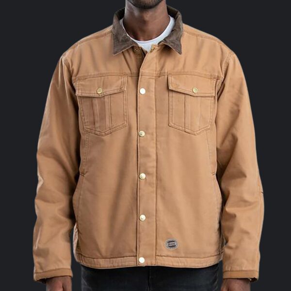 Unisex Vintage Washed Sherpa-Lined Work Jacket Thumbnail