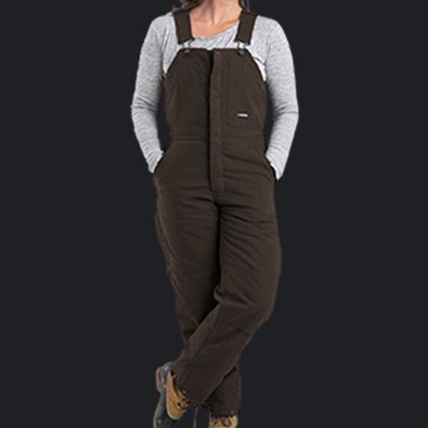 Ladies' Softstone Duck Insulated Bib Overall Thumbnail