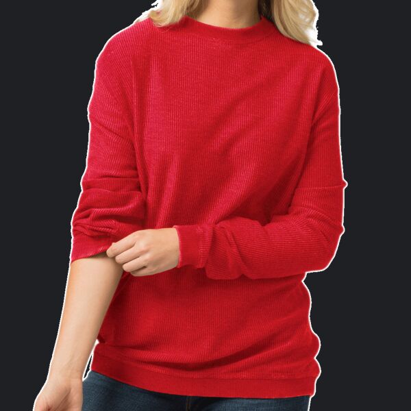 LadiesRally Corduroy Knit Pullover Crew Thumbnail