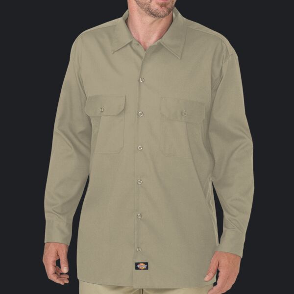 Men's FLEX Relaxed Fit Long-Sleeve Twill Work Shirt Thumbnail