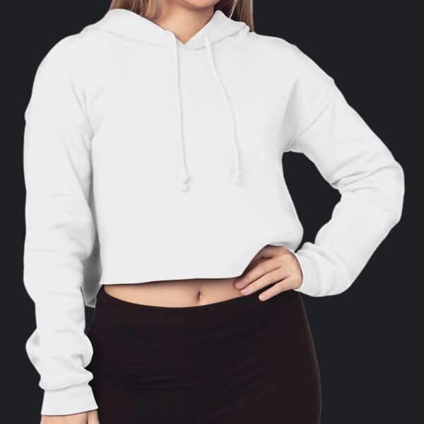Ladies' USA Made Cropped Hooded Sweatshirt Thumbnail