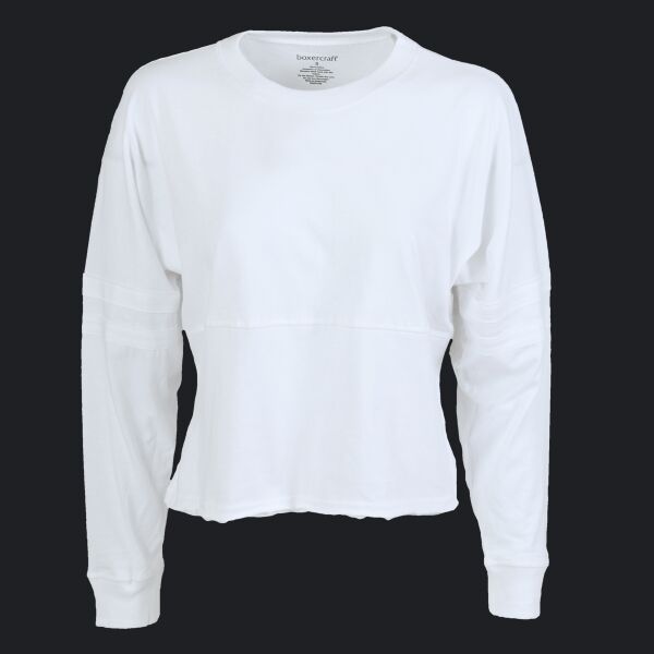 Ladies' Cropped Retro Pom Pom Jersey Fleece Thumbnail