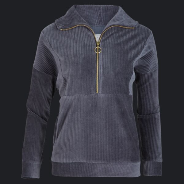 Women's Manchester Corded Quarter-Zip Pullover Thumbnail