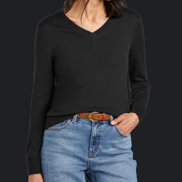Women's Washable Merino V Neck Sweater Thumbnail